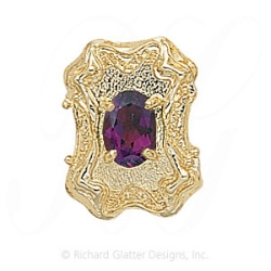 GS288 AMY - 14 Karat Gold Amethyst Slide 